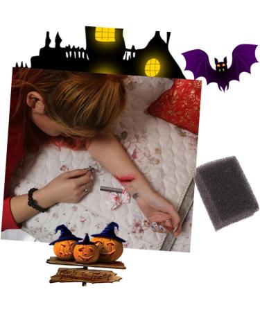 Beatifufu 1pc Makeup Face Sponge Makeup for Blending Makeup Sponge Brush Black Face Paint Make up for Face Bulk Special Effects Makeup Kit Mud Skin Scar Size 1 Black - Buy Online on GoSupps.com