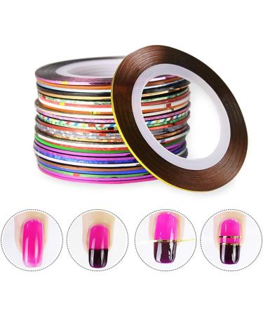 Jinxuny 30 Rolls 1mm Nail Art Striping Tape | Professional Manicure Tool for Creative Designs | International Shipping Available - Buy Online on GoSupps.com