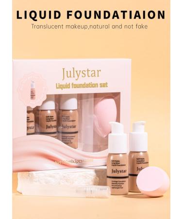 INTEROOKIE Concealer Lasting Setting Without Taking Off Makeup Foundation Facial Natural Moisturizing Moisturizing Foundation Set (B) - Buy Online on GoSupps.com