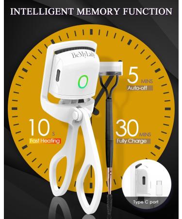 Buy Electric Eyelash Curler with Pad - ABS White & Black | International Shipping Available - Buy Online on GoSupps.com