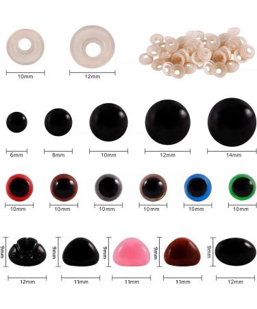 600 Pcs Colorful Plastic Safety Eyes and Noses for Amigurumi Crafts - 6 to 14mm - Buy Online on GoSupps.com
