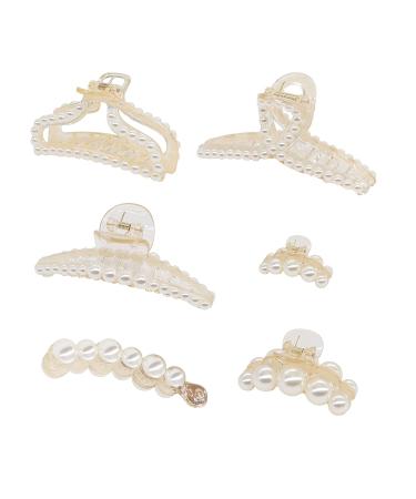6 Pack Non-Slip Hair Claw Clips - Strong Hold Hair Styling Accessories for Women - Buy Online on GoSupps.com