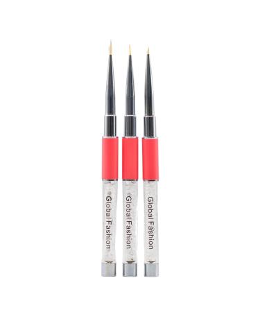 Global Fashion Multipurpose Brush Set - Nail Art Painting & Crafts - 3 Sizes | International Shipping Available - Buy Online on GoSupps.com