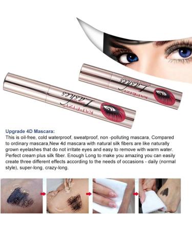 NuonoveStore Slik Fiber Mascara Waterproof Long Thick Eyelashes 4D Slik Mascara - Buy Online on GoSupps.com