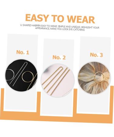 Mikinona U-shaped Hair Stick Womens Hair Clips 4 sets Women Clip Hairpin Headdress Alloy Stick Simple U-shaped Fork Bun Girl Styling Accessory Hair Womens Hair Accessories Hair Fork - Buy Online on GoSupps.com