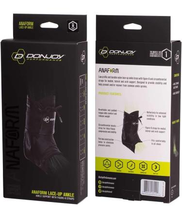 DonJoy Performance ANAFORM Lace-Up Figure-8 Straps Ankle Brace - Large | Mild to Moderate Support for Football, Volleyball, Wrestling, Soccer, Lacrosse, Snowboarding, Basketball - Buy Online on GoSupps.com