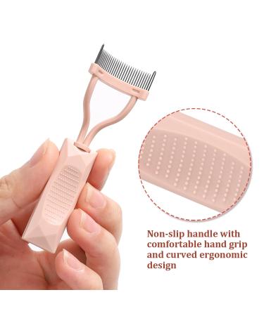 Eyelash Comb Separator - Arc Designed Lash Definer | Makeup Mascara Comb Applicator & Eye Brush Tool (Naked Pink) - International Shipping - Buy Online on GoSupps.com