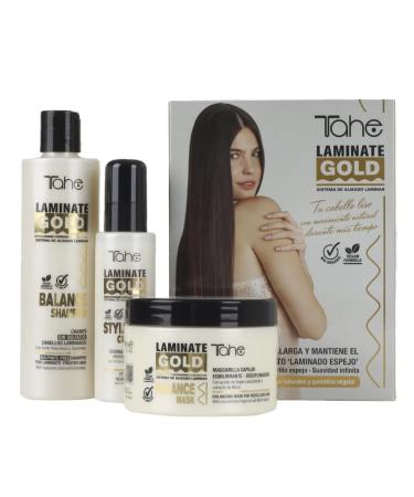 Tahe Tahe Laminate Gold Laminar Smoothing Maintenance Kit shampoo + mask + styling cream 700 ml