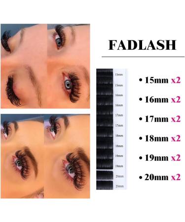 FADLASH Easy Fan Lashes CC Curl 0.05 15-20mm Mixed Length Russian Eyelashes Extensions - Buy Online on GoSupps.com