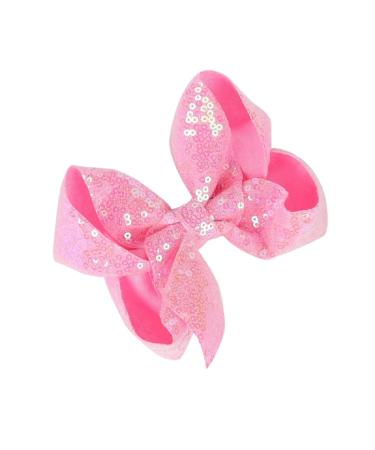 AMYDECOR 6 Inch Pink Sparkly Glitter Sequin Hair Bows for Girls (2PCS) - Cute Accessories for Toddlers, Kids, Children & Teens - Buy Online on GoSupps.com