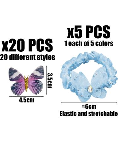 20 Butterfly Hairpins 5 Butterfly Hairpins Small Butterfly Hairpins Girls Butterfly Hairpins Girls Decorative Hair Accessories - Buy Online on GoSupps.com