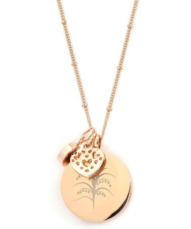 Rose Gold Tree of Life Essential Oil Diffuser Necklace | Aromatherapy Jewelry Gift Set | Hypoallergenic Stainless Steel 20.8" Chain + 9 Pads + Charms - Buy Online on GoSupps.com