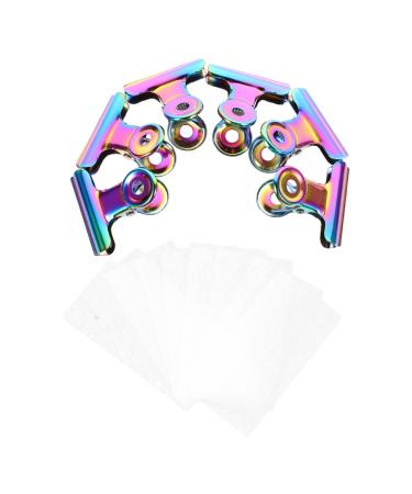 FRCOLOR Folder Binder Tools nail extension fibers fiberglass nail tips food bag clips nail fixing clips nail fixing tools metal clips para u as nail tools Binder Clips sticker suite Bag