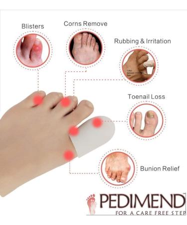 Athletics Toe Caps (4 Toe Caps) - PEDIMEND Breathable Moisturizes Gel Toe Cap and Protector Ingrown Toenails Corns Blisters Hammer Toes - Buy Online on GoSupps.com