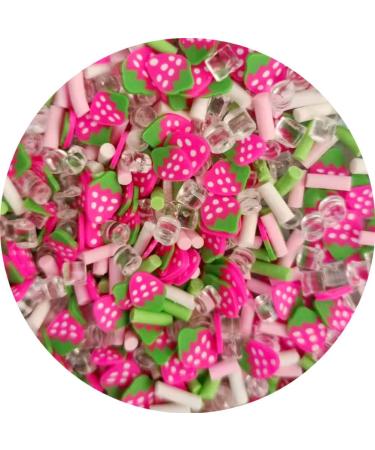 NIANTU11 100g Mixed Rhinestone Fruit Slices Polymer Hot Clay Sprinkles for Crafts DIY Tiny Cute Plastic klei Accessories Nail Arts Gift (Color : 5)