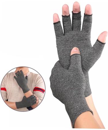 Mobestech 3 Pairs Grey Half Finger Compression Sports Gloves - Breathable Safety Hand Gloves for Indoor Use - Buy Online on GoSupps.com