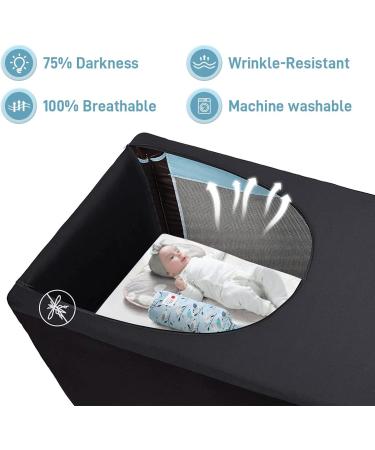 Kaitsece Pack and Play Crib Canopy Cover - Stretchy Breathable Travel Tent for Indoor/Outdoor Use - Blackout Baby Netting for Sleep/Play - Buy Online on GoSupps.com