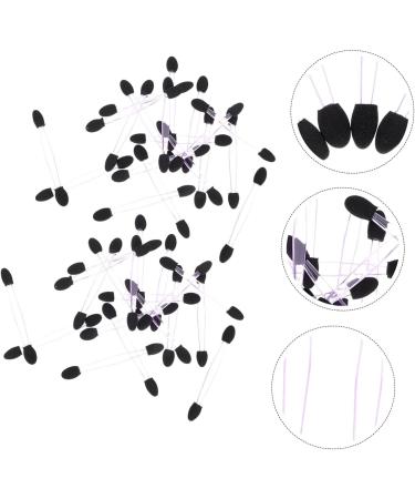Housoutil Silicone Lip Scrubber 100pcs Eye Shadow Stick Lip Disposable Dual Side Eyeshadow Eyeshadow Sticks Girl 7.5x0.5cm Black - Buy Online on GoSupps.com