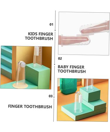 Minkissy 3 Sets Finger Toothbrush Kit | Silicone Baby & Dog Toothbrush | Portable Toddler Oral Care - Buy Online on GoSupps.com