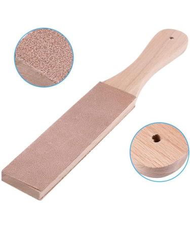Premium Leather Sharpener with Wooden Handle - Ideal Tool for Sharpening Blades Razors Daggers & Knives - Buy Online on GoSupps.com