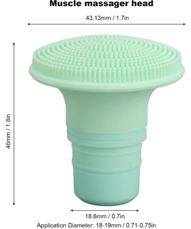 Premium Silicone Brush-Fascia Massage Head Replacement | 18-19 mm Light Green | Pain Relief Muscle Massage Tool - Buy Online on GoSupps.com