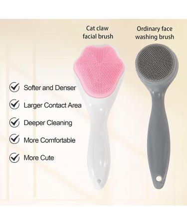 Beomeen 2 Pack Silicone Face Scrubber Exfoliating Brush - Manual Handheld Facial Cleansing Brush for Blackhead Removal & Skincare - Soft Bristles, Waterproof (Blue Pink) - Buy Online on GoSupps.com