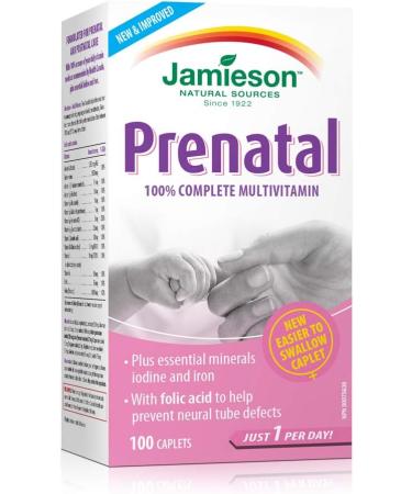 Jamieson Prenatal Multivitamin 100Caplets (Package May Vary) & Omega-3 Select 1 000 mg - Buy Online on GoSupps.com