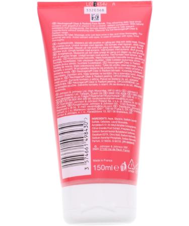 Johnson Johnson 3x Neutrogena Clear&Radiant Daily facial peeling pink grapefruit each 150 ml - Buy Online on GoSupps.com
