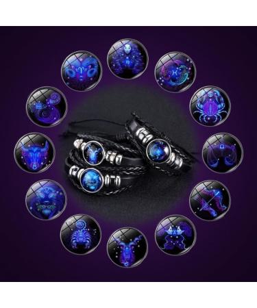 TURSHI Signs Spirit Bracelet 12 Constellation Handmade Bead Woven Multilayer Leather Bracelet Handmade Multilayer Adjustable 12 Constellation Bracelets Glow In The Dark Bracelet for Women Men Sagittarius: - Buy Online on GoSupps.com