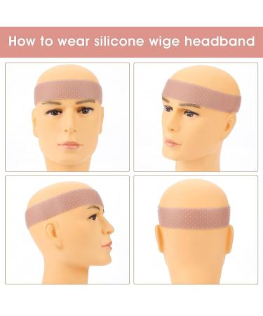 2Pcs Molain Non-Slip Silicone Wig Grip Bands - Adjustable, Elastic and Strong Hold Headband for Women (Light Brown) - Buy Online on GoSupps.com