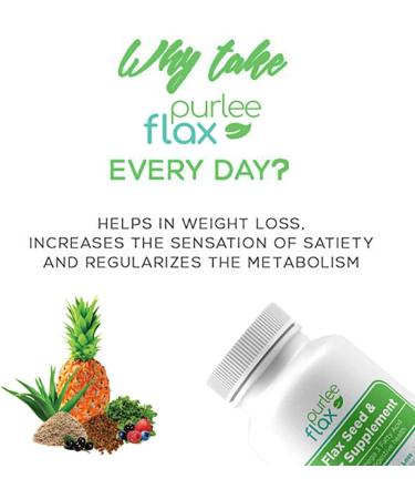 Purlee Flax Seed & Fiber Omega 3 6 9 - 120 Capsules | 120 count - Buy Online on GoSupps.com