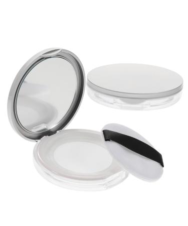 FRCOLOR 2pcs Box Loose Powder Box Mirrors Reusable Makeup Powder Case Portable Powder Case Foundation Box 7.5x7.5cm Colorful
