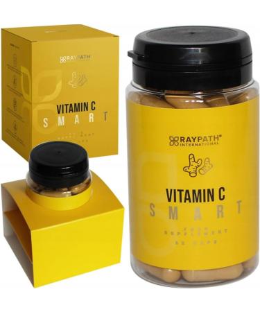 RAYPATH INTERNATIONAL Vitamin C Smart Supplement | Rosehip Extract with Ginger & Turmeric | Natural Plant-Based Formula | 60 Capsules - Buy Online on GoSupps.com