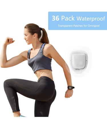Waterproof Omnipod Adhesive Patches - 36 Pack Clear Covers for Extended Wear up to 10 Days - Buy Online on GoSupps.com
