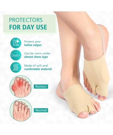 Hallux Valgus Toe Spreader Bandage | Bunion Sleeve Separator with Gel-Pad Protection for Pain Relief Day & Night Comfort - Buy Online on GoSupps.com