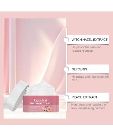  WJnflQN Facial Hair Removal Cream - 50G Painless Moisturizing | Painless Hair Removal Cream For Girls Ladies Mothers Brides Brides Travellers Athletes Upper Lip Chin Eyebrow Favorites - Buy Online on GoSupps.com