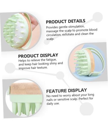 Buy Magiclulu 3ST Shampoo Brush - Scalp Massager & Hair Washing Tool | Eco-Friendly Bamboo - Buy Online on GoSupps.com