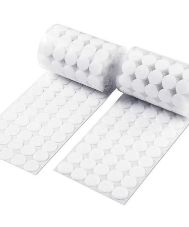 Vkey (500 Pair Sets) 3/4inch 20mm Diameter Sticky Back Coins Hook & Loop Self Adhesive Dots Tapes (White) - Buy Online on GoSupps.com