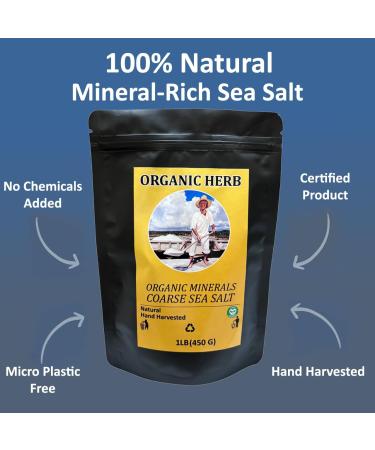 Organic Sea Salt 100% Organic GMO- FREE Premium Quality(Certified Product) - Buy Online on GoSupps.com
