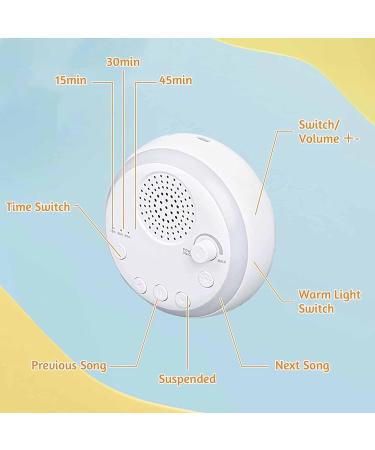 Apvrosiait Sleep Sound Machine White Noise Sleep Aid with 16 Soothing Natural Sounds Usb Powered Sleep Timer Suitable for Babies Children and Adults - Buy Online on GoSupps.com