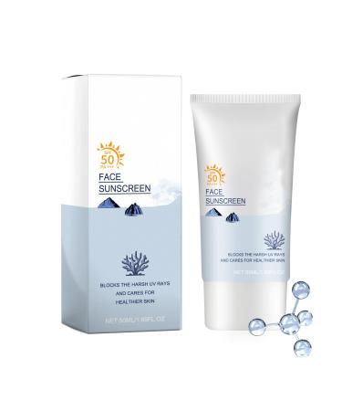 Face Sunscreen SPF 50 Cream (50ml) Sun Cream Protects Against UVA/UVB Rays and Premature Skin Ageing Sunscreen for Delicate Facial Skin