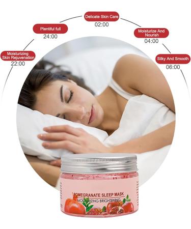 Pomegranate Sleeping Face Mask - Overnight Face Mask Skincare - Moisturizing Anti Aging Facial Mask - Anti Oxidation Hydrating Face Mask Beauty Plump Restore Elasticity - Smooth Tender Clean Pore Dirt - Buy Online on GoSupps.com
