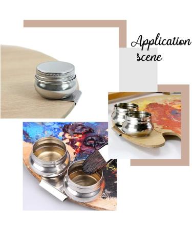 PandaHall 2 Set Double Dipper Palette Cups with Screw Lid and Clip, Single Palette Cup (25ml/0.8 Oz) - Buy Online on GoSupps.com