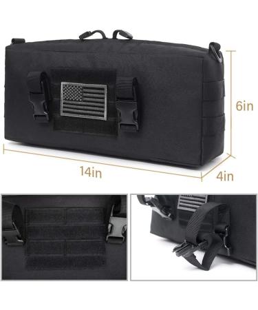 WYNEX Tactical Increment Molle Pouch  Vertical EDC Utility Pouches Sling Bag Military Multi-Purpose Large Capacity with Shoulder Strap Modular Design Black (upgraded) - Buy Online on GoSupps.com