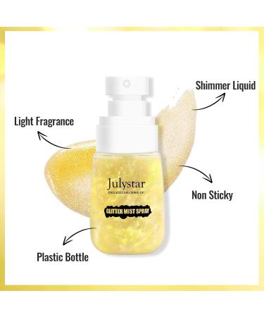 Erinde Body Glitter Spray Face Glow Illuminator Liquid Highlighter Shimmer& Sparkle Make Up Moisturizing Glow Drops Luminizer with Light Fragrance Non-Sticky 50ml #01 Gold 50ml 1 ml (Pack of 1) - Buy Online on GoSupps.com