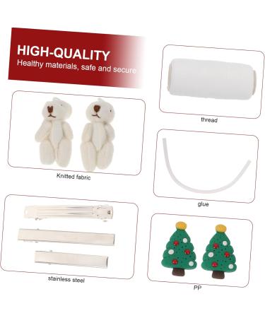 POPETPOP 1 Set Ribbon Metal Alligator Hair Pin Stocking Stuffer Xmas Hair Tie Kit Diy Bows Head Barrettes Chrismas Metal Hair Claw Clips Diy Hair Rope Kit Decorate Christmas Wire - Buy Online on GoSupps.com