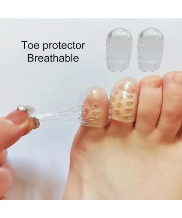 Vermon 30Pcs Silicone Toe Protector for Foot Pain Relief - Breathable Cushioning for Corns, Blisters, Ingrown Toenails - Transparent - Buy Online on GoSupps.com