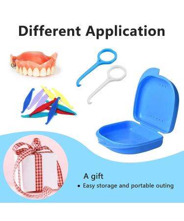 2 PCS Orthodontic Retainer Case - White Denture Case with Ventilation Holes - Buy Online on GoSupps.com