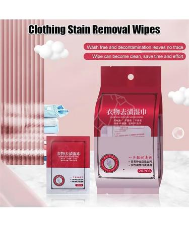 Plebolo Stain Removal Wet Wipes Clothes Stain Removal Wipes Individual Wrapped Cleaning Wipes Emergency Stain Rescue Stain Remover Wipes (5Bags) - Buy Online on GoSupps.com