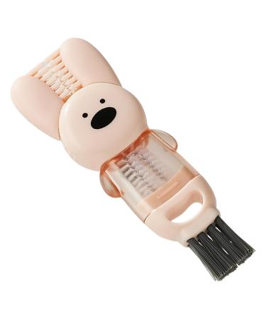 Cup Mouth Brush Lid Corner Edge Cleaning Flexible Bristle Food Grade Compact Size Portable Multifunctional Bottle Gap Pink
